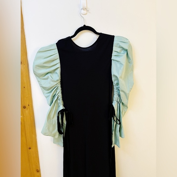 Like New Tory Burch Gathered Taffeta Sleeve Maxi Dress. - Picture 13 of 15